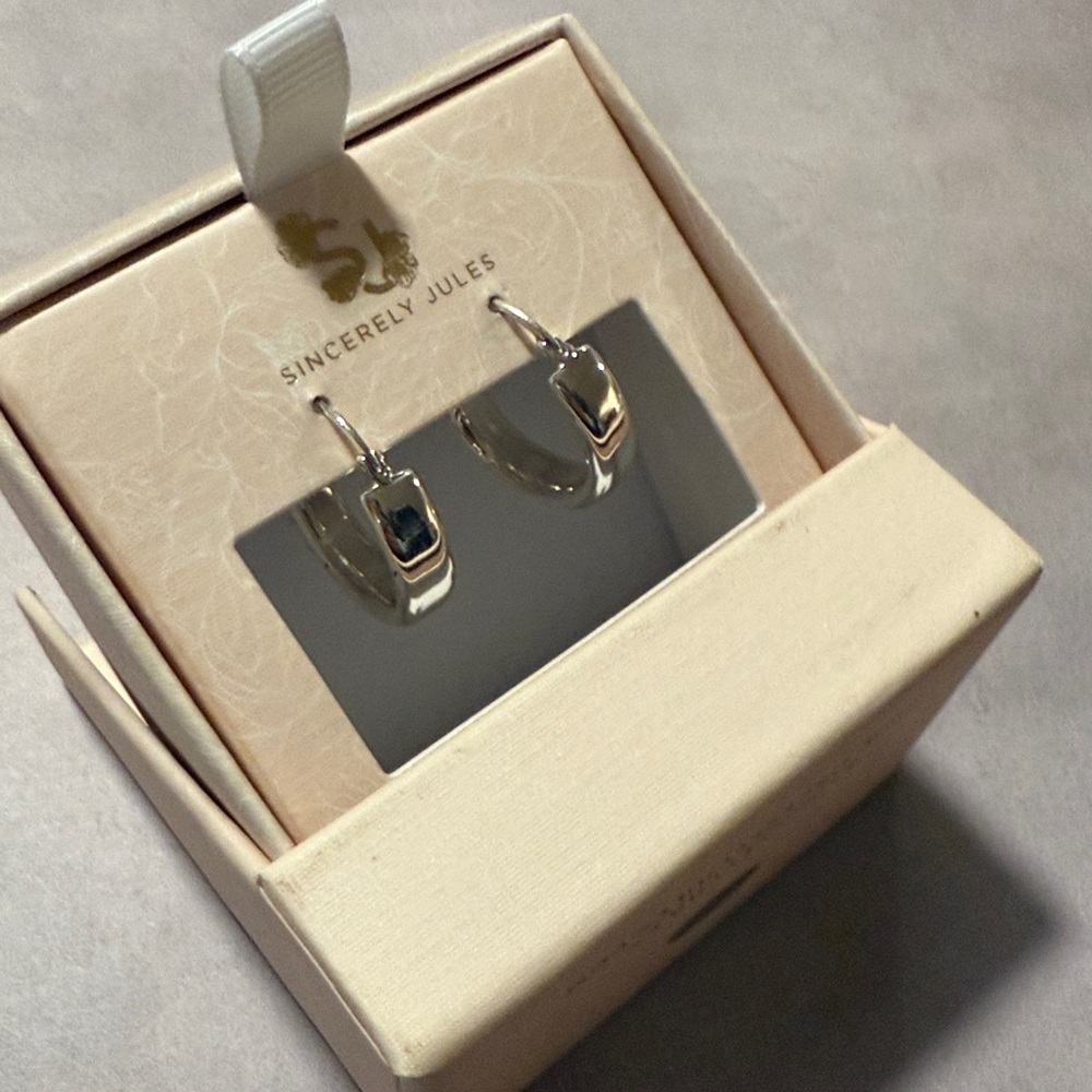 4/$30 Sincerely Jules Silver Tone Hoop Earrings